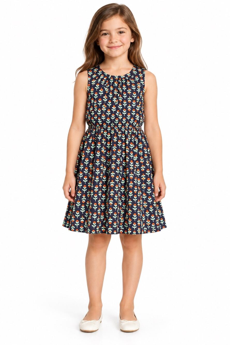 GapKids Girls Large Floral Cotton Fit & Flare Dress L Fall Holiday Casual Play